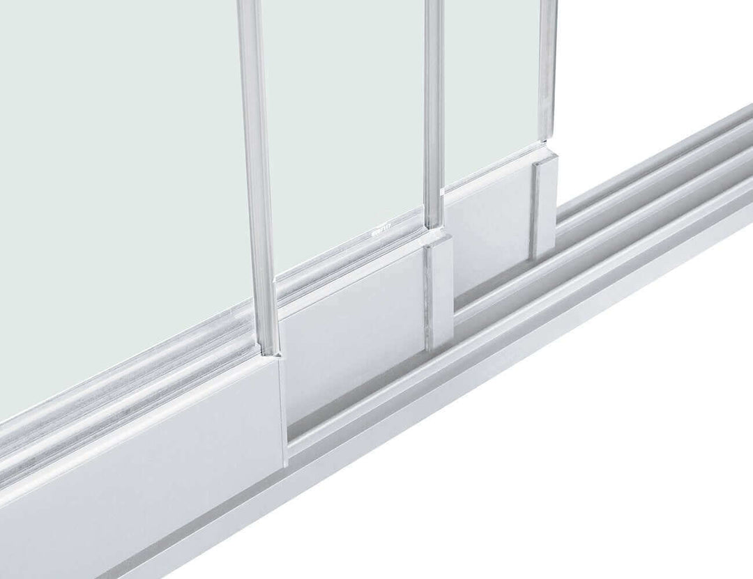 Oneroa Freestanding Pergola Frameless Glass Sliding Door