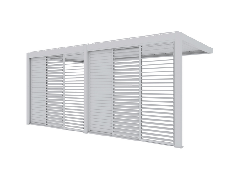 Tasman Wall Mounted Pergola Shutter Sliding Door