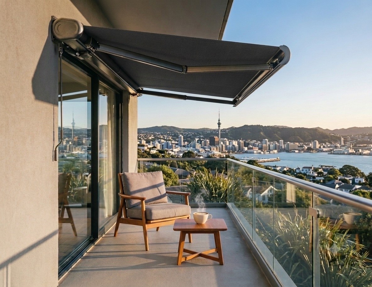 Rainier Full Cassette Motorised Retractable Awning