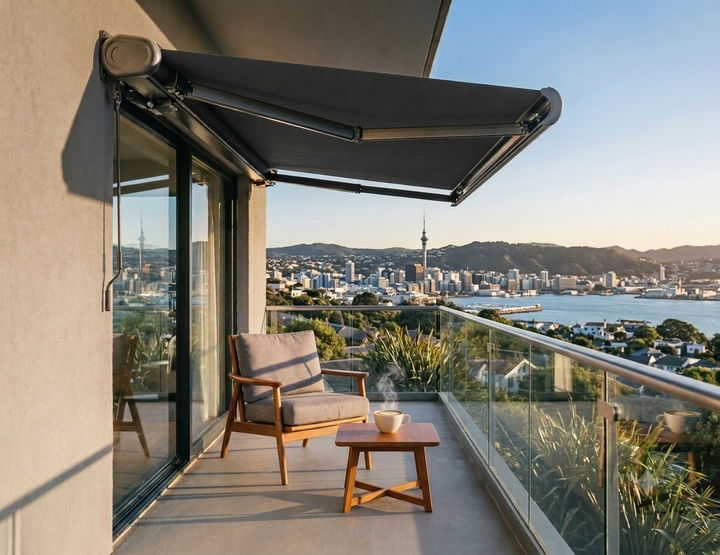 Rainier Full Cassette Motorised Retractable Awning