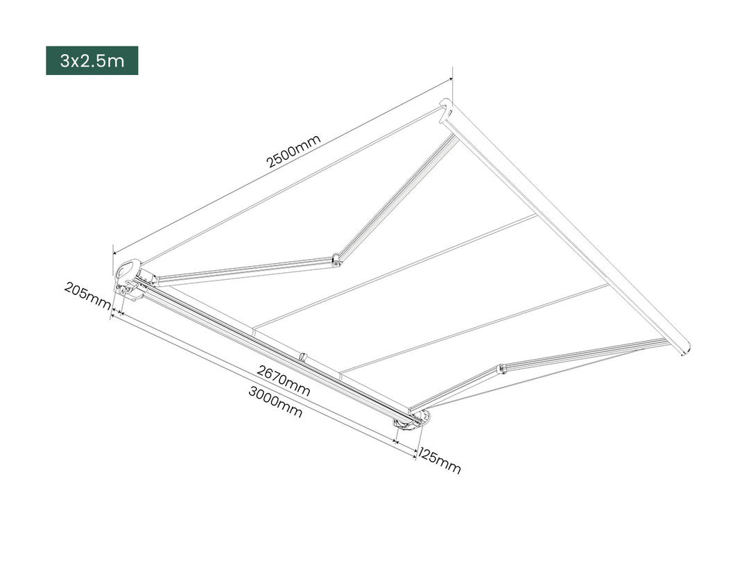Rainier Full Cassette Motorised Retractable Awning