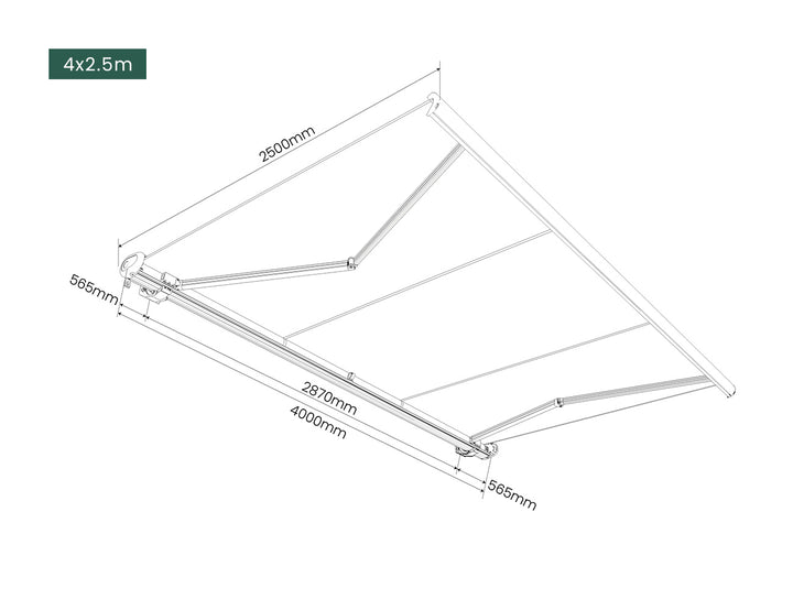 Rainier Full Cassette Motorised Retractable Awning