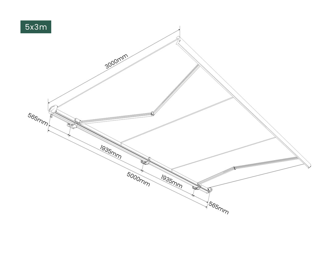 Rainier Full Cassette Motorised Retractable Awning