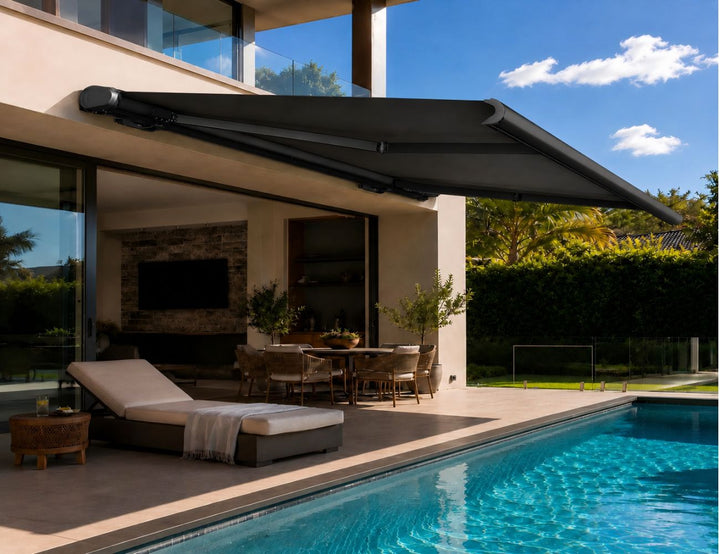 Rainier Full Cassette Motorised Retractable Awning