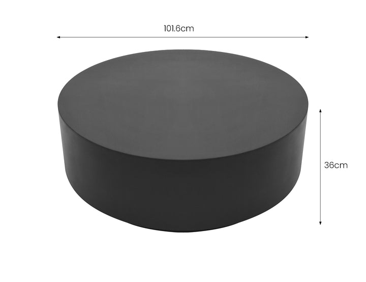 Rome Coffee Table Large Slate Black