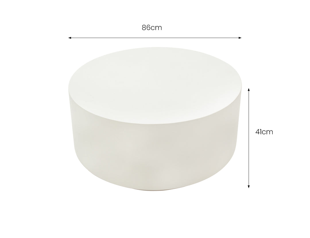 Rome Coffee Table Medium Cream White