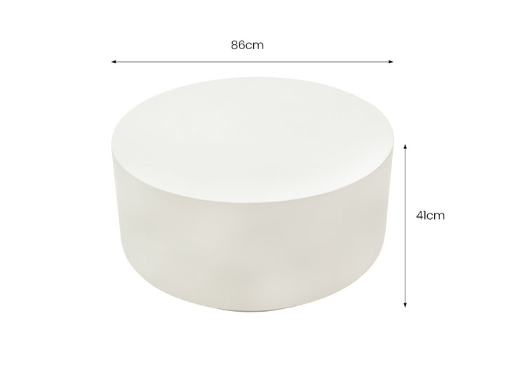 Rome Coffee Table Medium Cream White