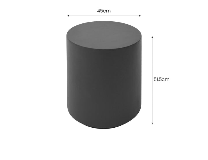 Rome Side Table Slate Black