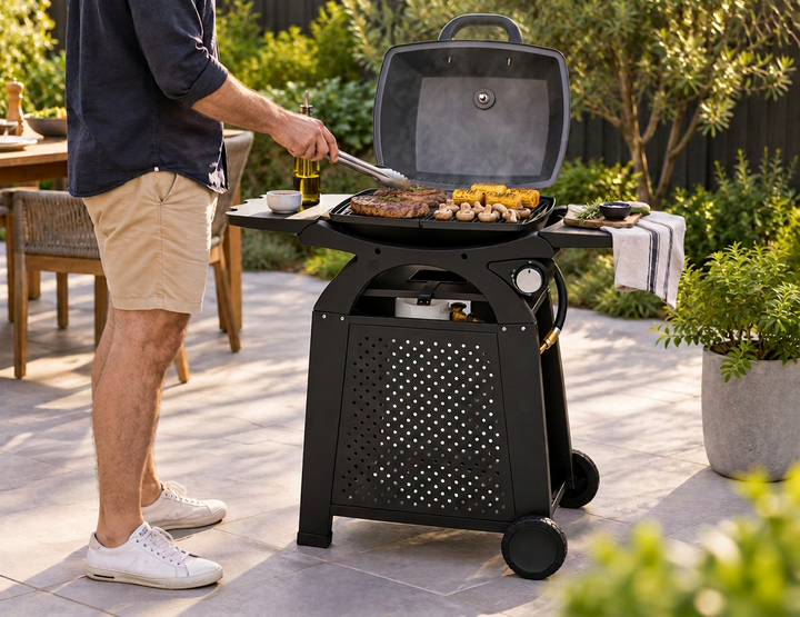 Rover Portable Gas BBQ & Trolley Set - Solo