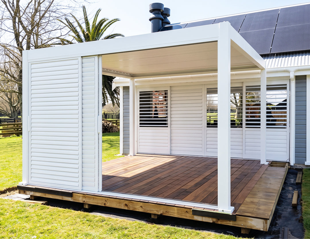 Shutter Sliding Door for Waihi&Hahei Pergola