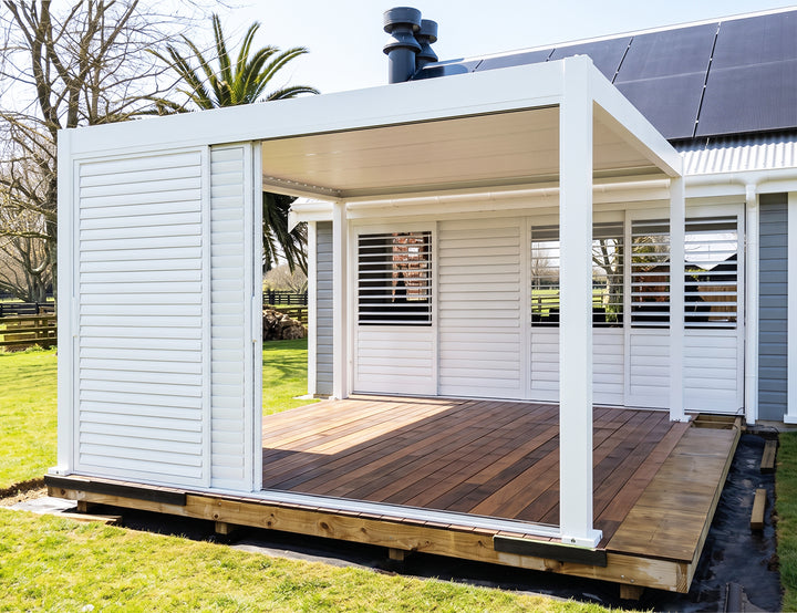 Shutter Sliding Door for Waihi&Hahei Pergola