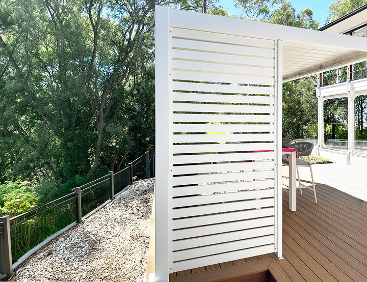 Tasman Freestanding Pergola Slatted Privacy Wall