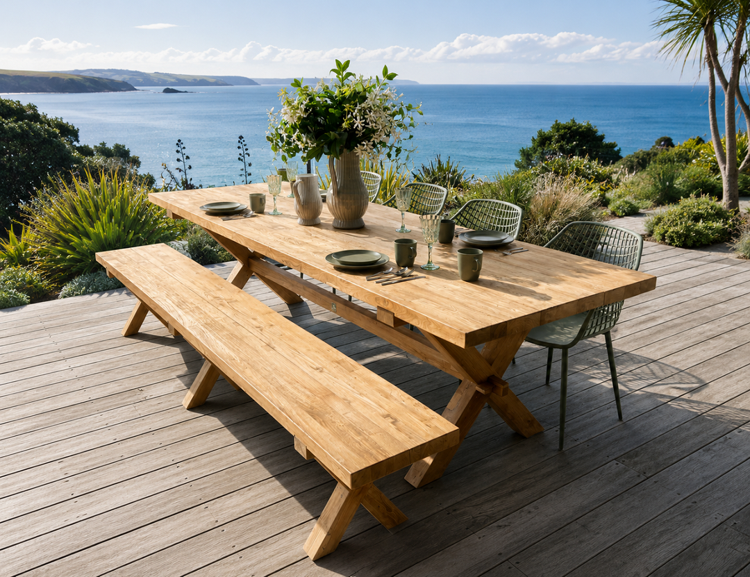 Sovereign Teak X-leg Dining Set-6PCS