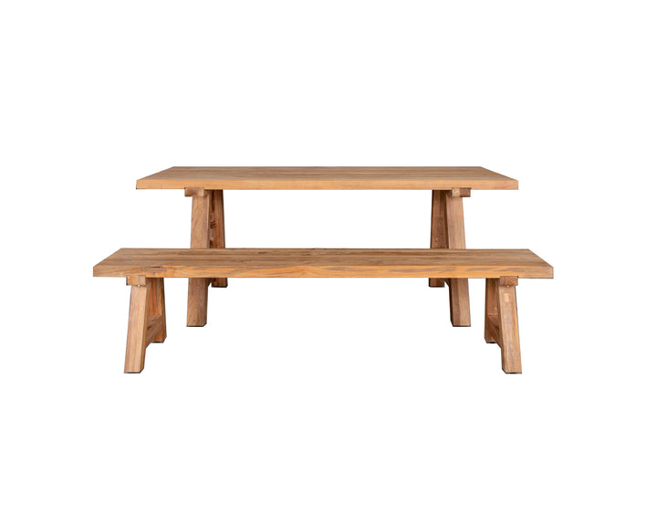 Stalwart Teak Dining Set-2PCS, Size: 2m,