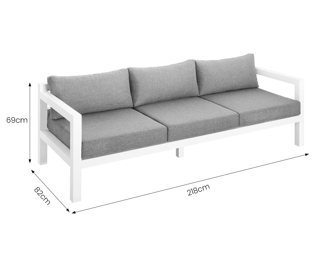 Sunbird Outdoor Sofa Sectional 3 Seater Set- 5 Seat