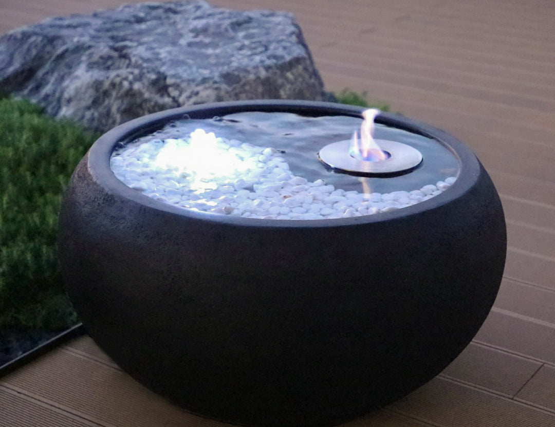 Tao Fire & Water Bowl, Colour: Black,