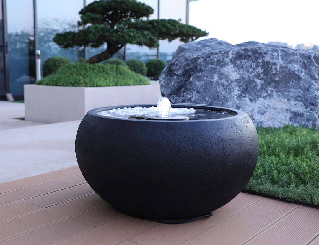 Tao Fire & Water Bowl, Colour: Black,