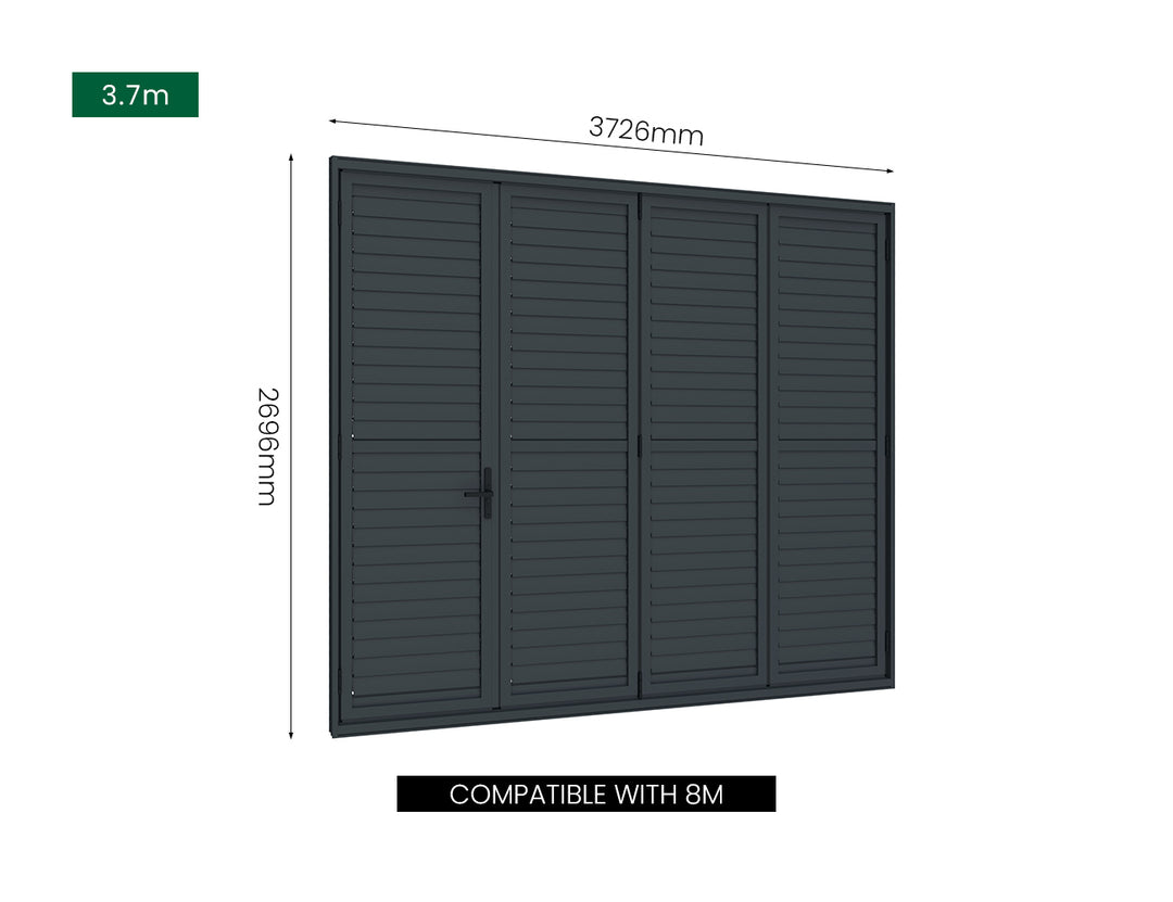 Bifold Shutter Wall For Tasman Wall Mounted Pergola