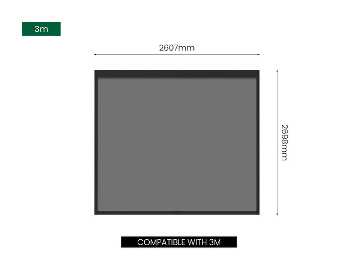 Motorised Blind For Tasman Wall Mounted Pergola