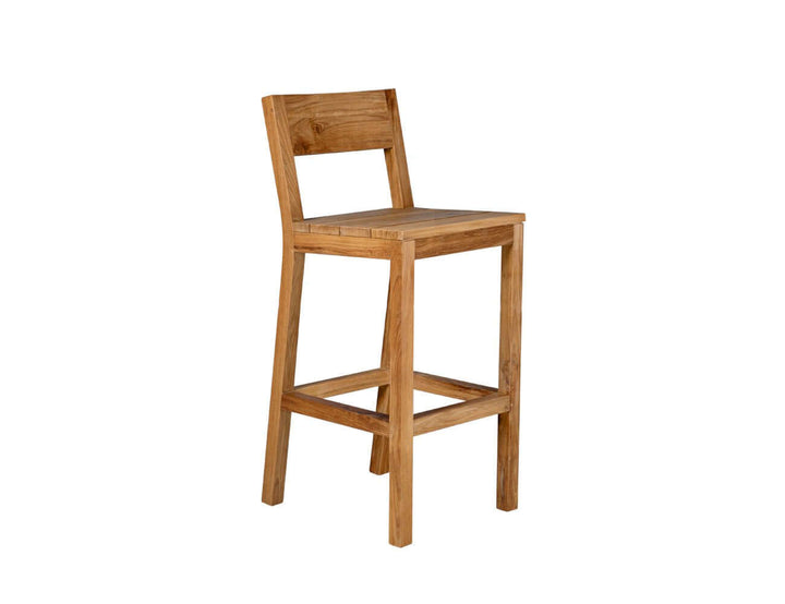 Teak Bar Chair & Long Rectangular Table 250cm Set -7PCS