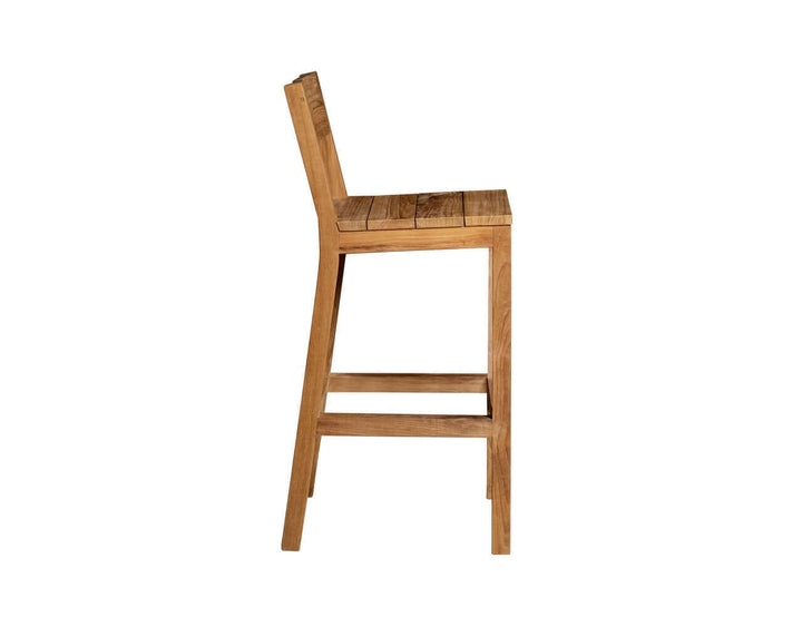Teak Bar Chair & Long Rectangular Table 250cm Set -7PCS