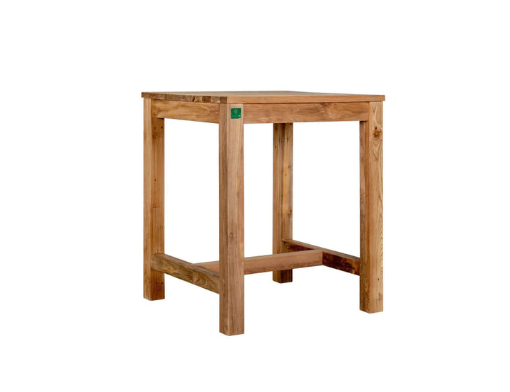 Teak Square Counter Table & Stool Set