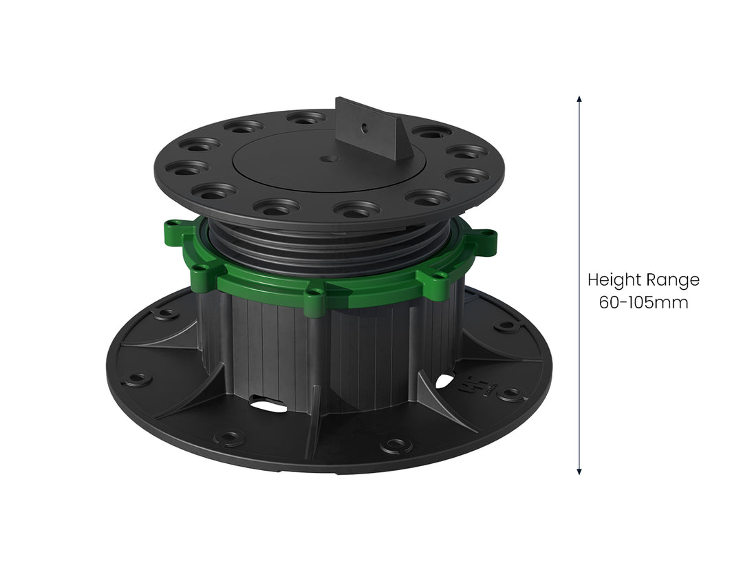 Timber Deck Pedestal System - Flexi 60-105mm