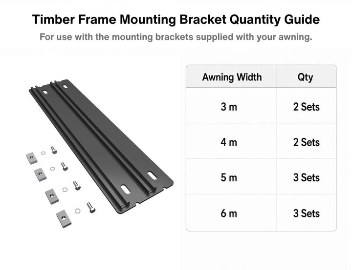 Timber Frame Mounting Bracket For Rainier Awning
