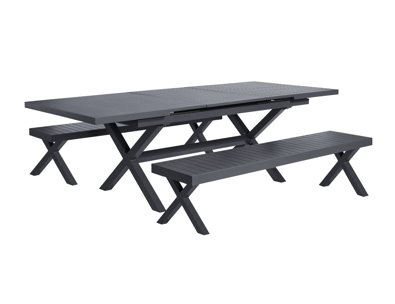 Tuba Outdoor Extension Table Dining Set - 3PCS