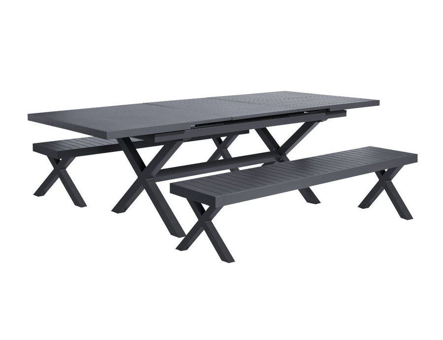 Tuba Outdoor Extension Table Dining Set - 3PCS