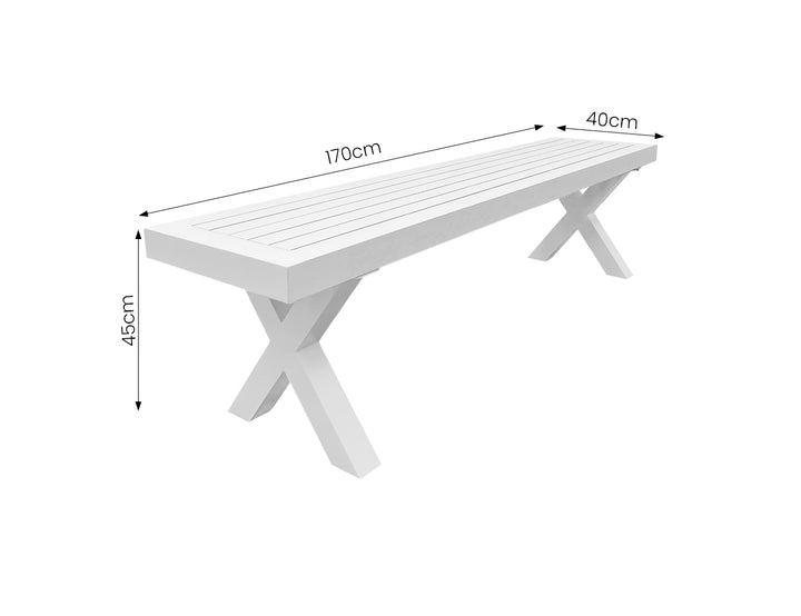 Tuba Outdoor Extension Table Dining Set - 2PCS
