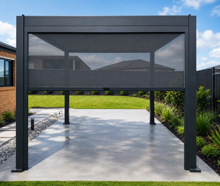 Retractable Shade Blind For Caribbean & Atlantic & Caspian Freestanding Pergola 2.0