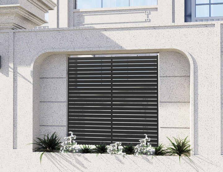 Aluminium Slat Privacy Fence Panel - Horizontal