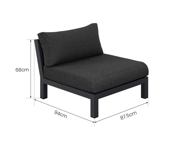 Newport Aluminium Outdoor Loveseat Sofa Set - 4PCS