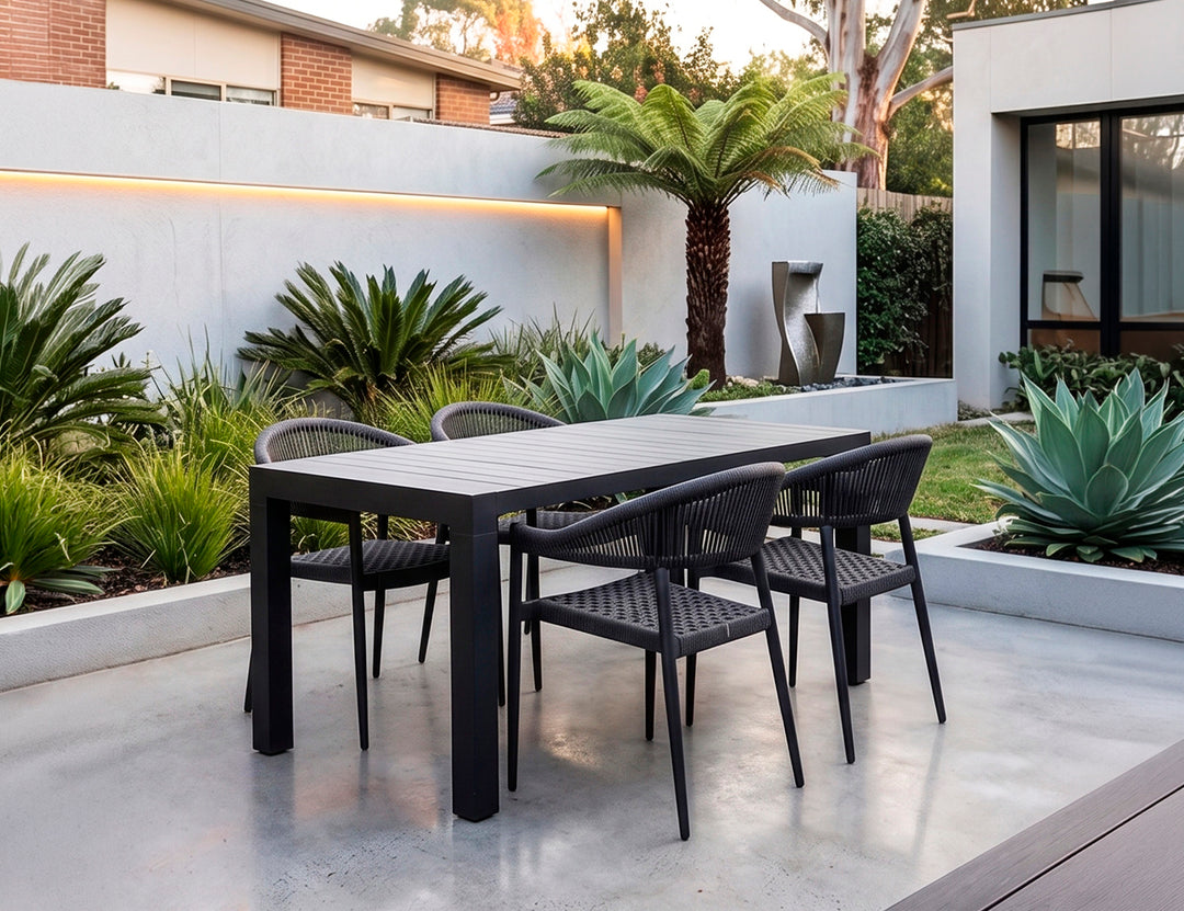 Magpie Aluminium And Rope Dining Chair