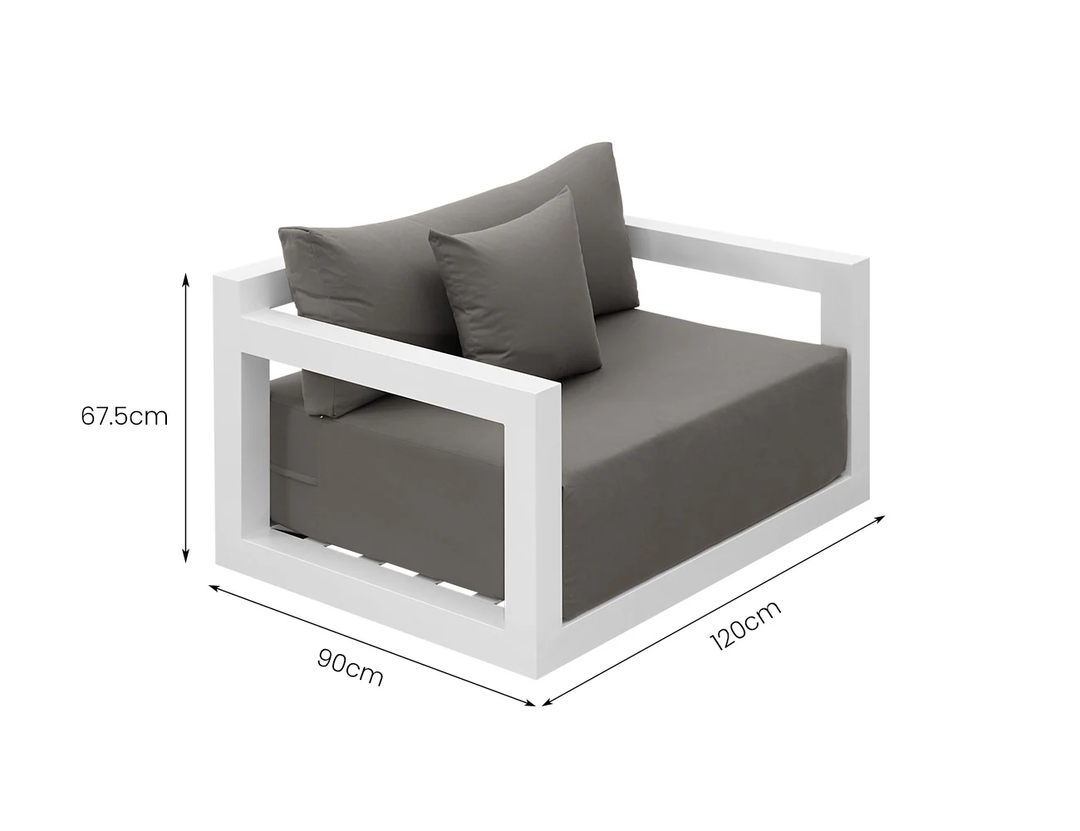 Ibis 2.0 Outdoor Conversation Set With Round Coffee Table- 3PCS