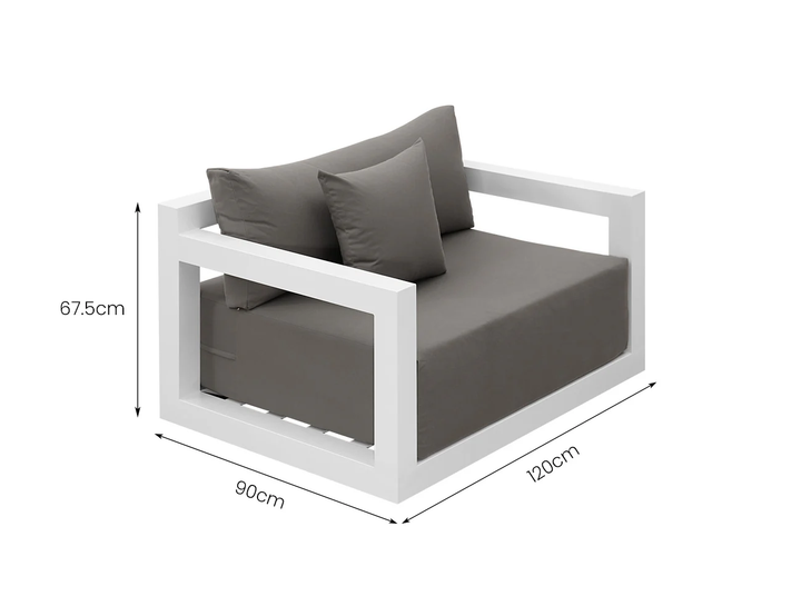 Ibis 2.0 Outdoor Conversation Set With Round Coffee Table- 3PCS