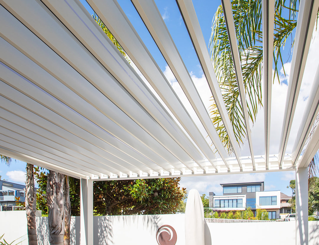 Baltic Motorised Freestanding Louvre Roof Aluminium Pergola