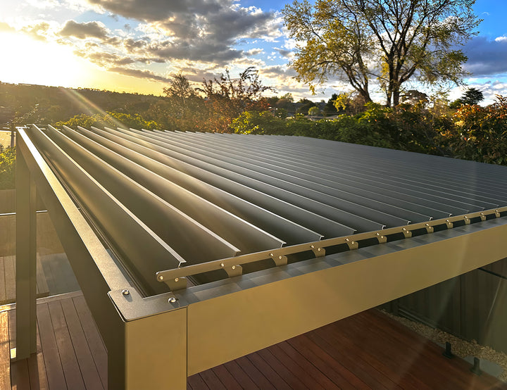 Baltic Manual Freestanding Louvre Roof Aluminium Pergola