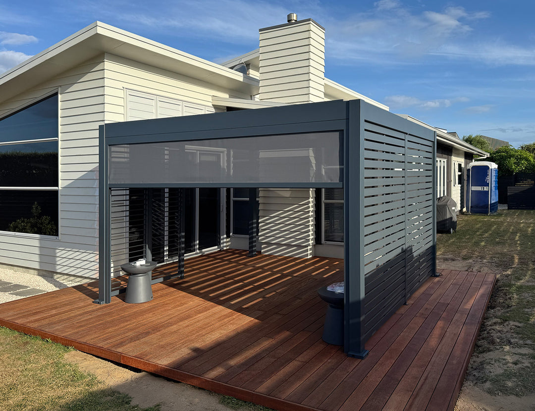 Baltic Motorised Freestanding Louvre Roof Aluminium Pergola