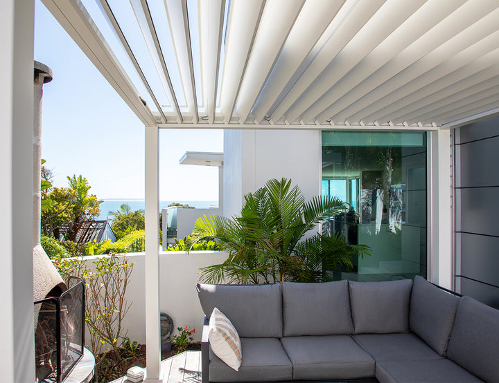 Baltic Motorised Freestanding Louvre Roof Aluminium Pergola