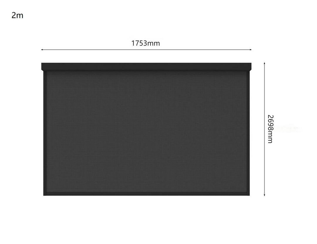 Retractable Shade Blind For Baltic Wall Mounted Pergola 2.0