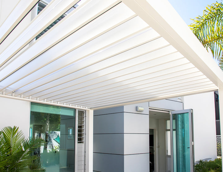 Baltic Motorised Freestanding Louvre Roof Aluminium Pergola