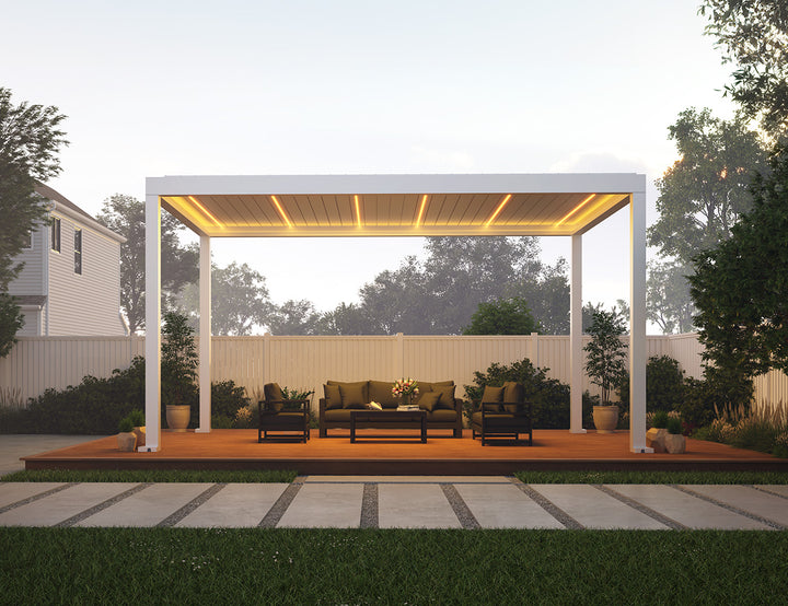 Pacific Motorised Freestanding Louvre Roof, Size: 4 x 4m, Colour: Black