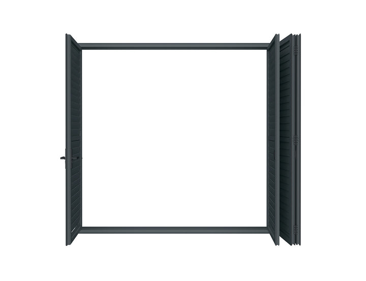 Caribbean Freestanding Pergola Bifold Shutter Wall, Size: 2.5m, Colour: Black