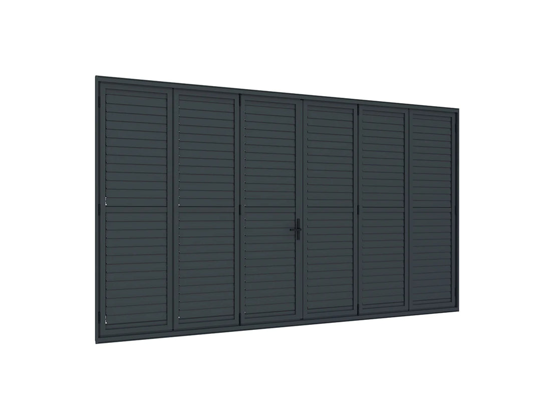 Bifold Shutter Wall For Mediterranean-SKY Wall Mounted Pergola
