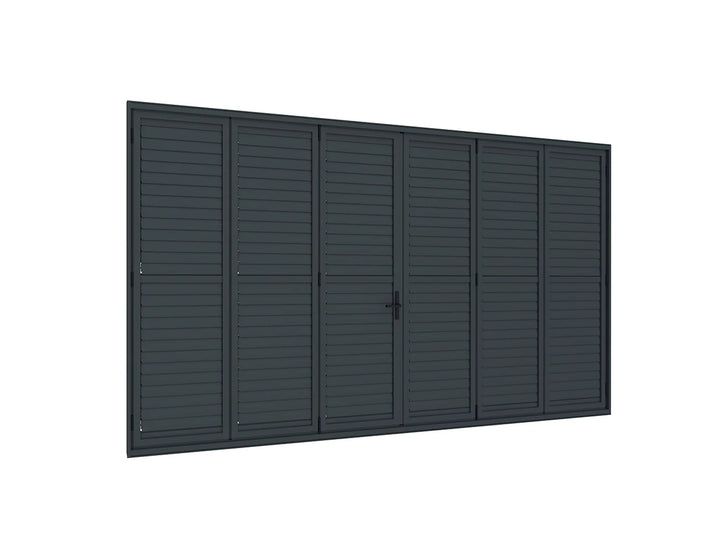 Bifold Shutter Wall For Mediterranean-SKY Wall Mounted Pergola