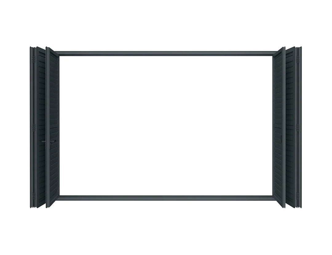Bifold Shutter Wall For Mediterranean-SKY Wall Mounted Pergola