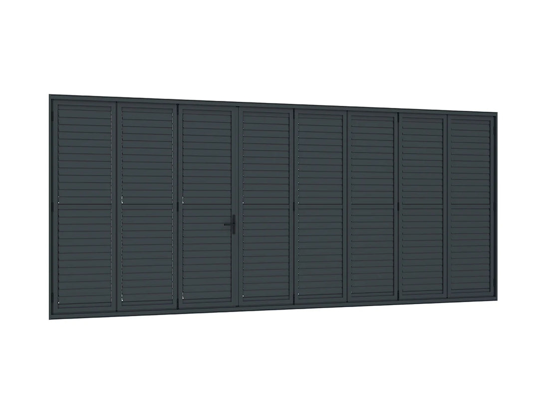 Bifold Shutter Wall For Mediterranean-SKY Wall Mounted Pergola