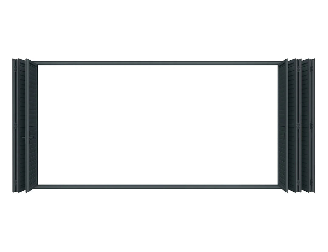 Bifold Shutter Wall For Mediterranean-SKY Wall Mounted Pergola